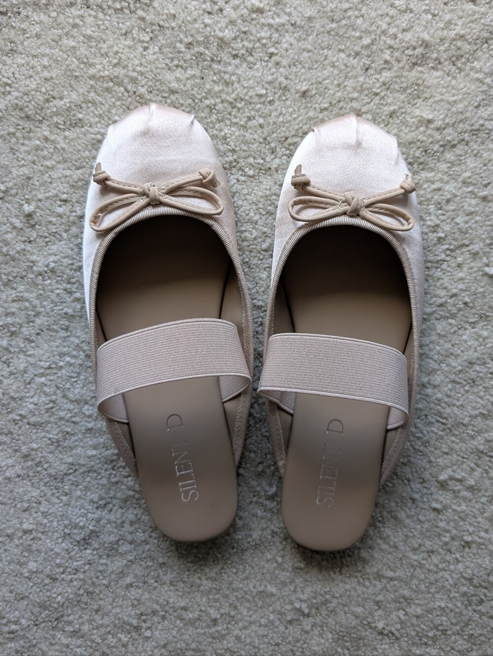 Silent D Martha Pink Satin Ballet Mule